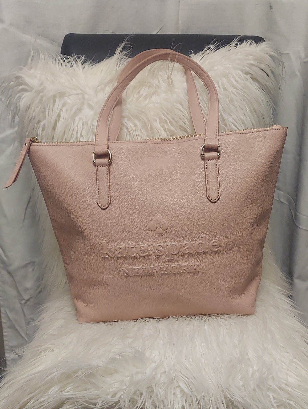 KATE SPADE New Blush Pink Embossed Leather Tote